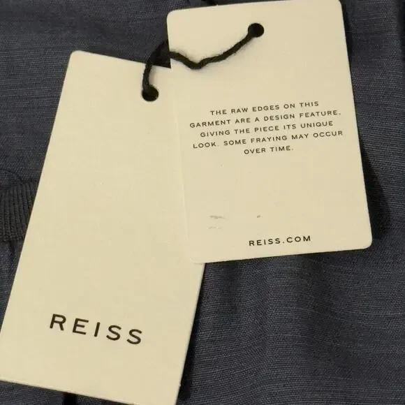 REISS MURPHY HEMP BLEND SLEEVELESS PLAYSUIT ROMPER IN NAVY NWT WOMEN'S SIZE‎ 2